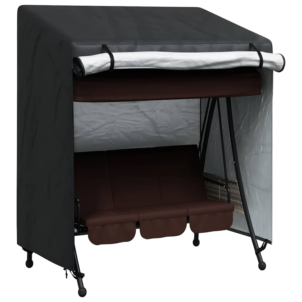 Outdoor Swing Cover Black 135 x 100 x 165 cm 210D Oxford Fabric